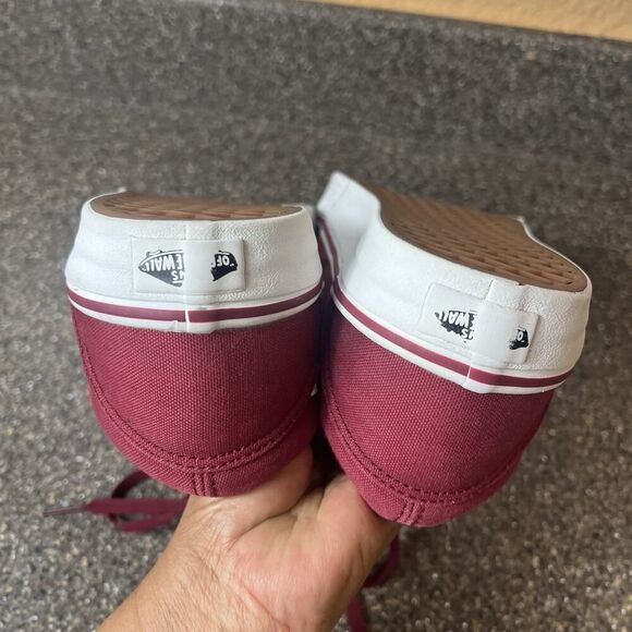 Vans Old Skool Men's Size 10 Burgundy Canvas Skate Sneaker Shoes Lace Up Low Top - Picture 8 of 11